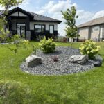 rock garden and new sod